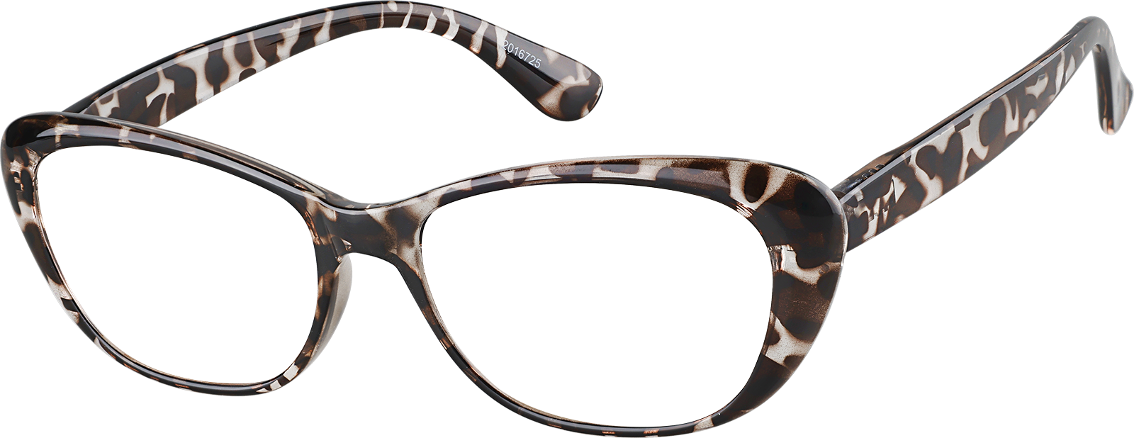 Angle view of Oval Glasses 2016725 in Tortoiseshell