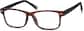 Angle view of Rectangle Glasses 2016815 in Cola thumbnail