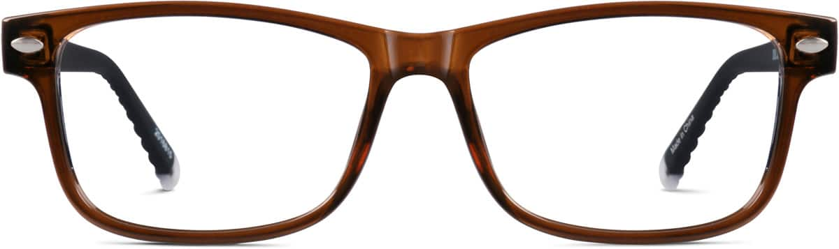 Front view of Rectangle Glasses 2016815 in Cola