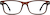 Front view of Rectangle Glasses 2016815 in Cola thumbnail