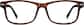 Front view of Rectangle Glasses 2016815 in Cola thumbnail
