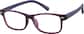 Angle view of Rectangle Glasses 2016817 in Grape thumbnail