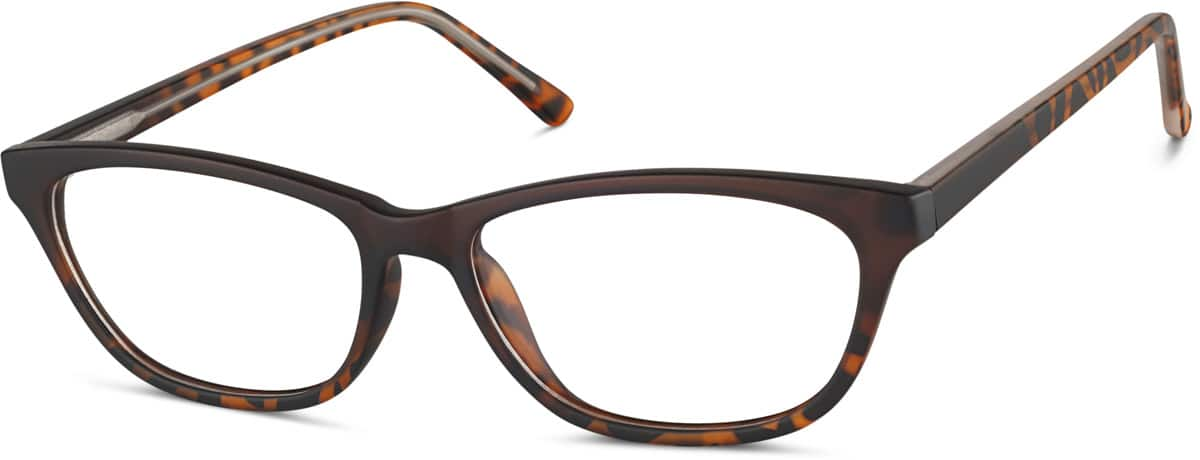 Angle view of Rectangle Glasses 2017025 in Tortoiseshell