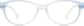 Front view of Oval Glasses 2017116 in Blue Frost thumbnail
