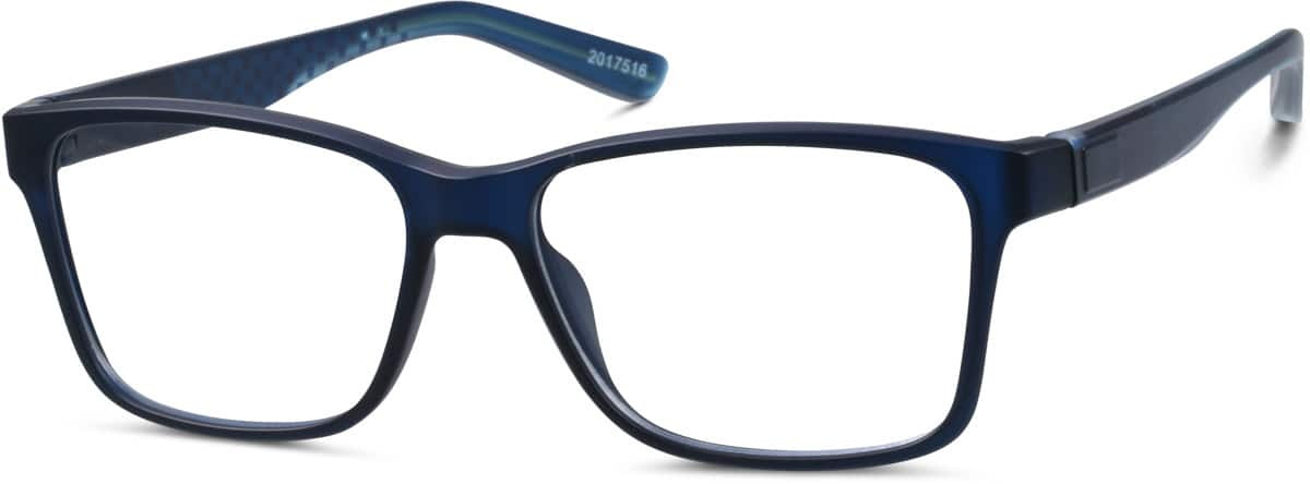 Angle view of Square Glasses 2017516 in Blue