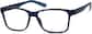 Angle view of Rectangle Glasses 2017516 in Blue thumbnail