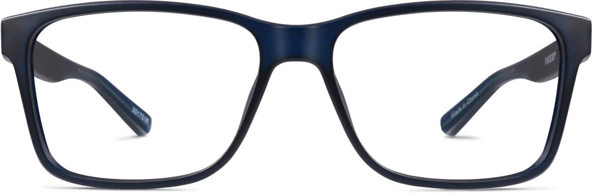 Front view of Square Glasses 2017516 in Blue