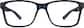 Front view of Rectangle Glasses 2017516 in Blue thumbnail
