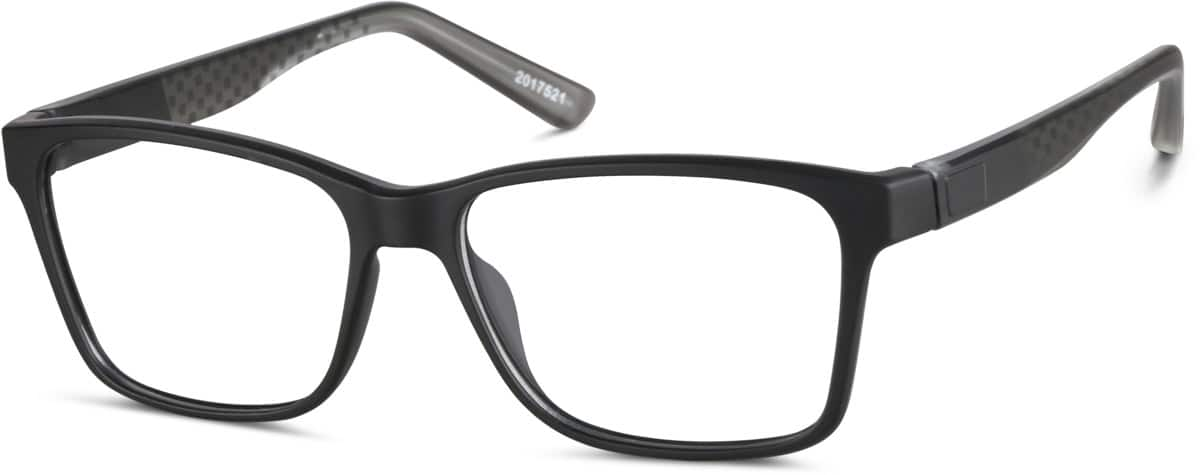 Angle view of Square Glasses 2017521 in Black