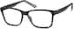 Angle view of Rectangle Glasses 2017521 in Black thumbnail