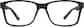 Front view of Rectangle Glasses 2017521 in Black thumbnail