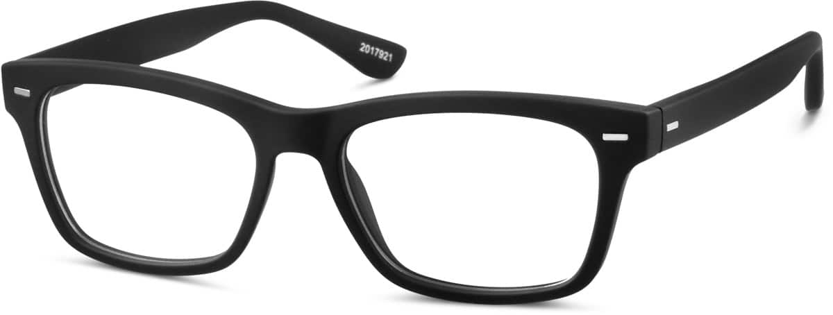 Angle view of Square Glasses 2017921 in Black