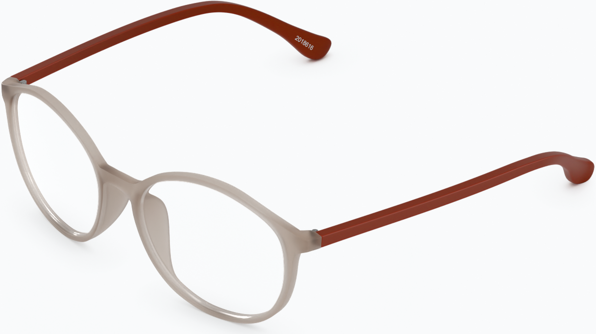 Angle view of Round Glasses 2018615 in Taupe thumbnail