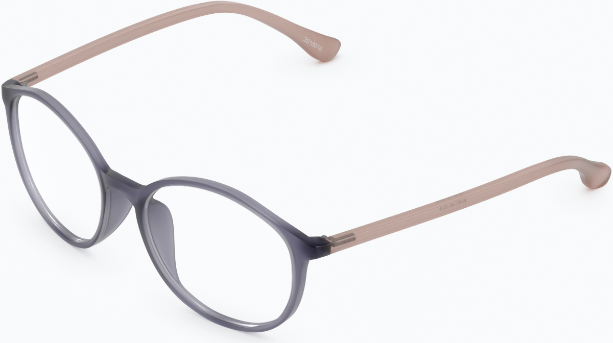 Angle view of Round Glasses 2018616 in Slate thumbnail