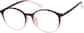 Angle view of Round Glasses 2018618 in Cranberry thumbnail