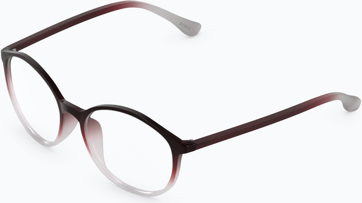Angle view of Round Glasses 2018618 in Cranberry thumbnail