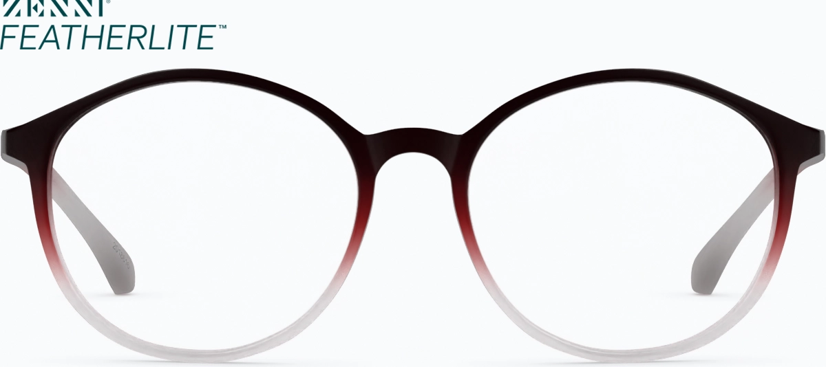 Front view of Round Glasses 2018618 in Cranberry thumbnail