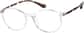 Angle view of Round Glasses 2018623 in Clear thumbnail