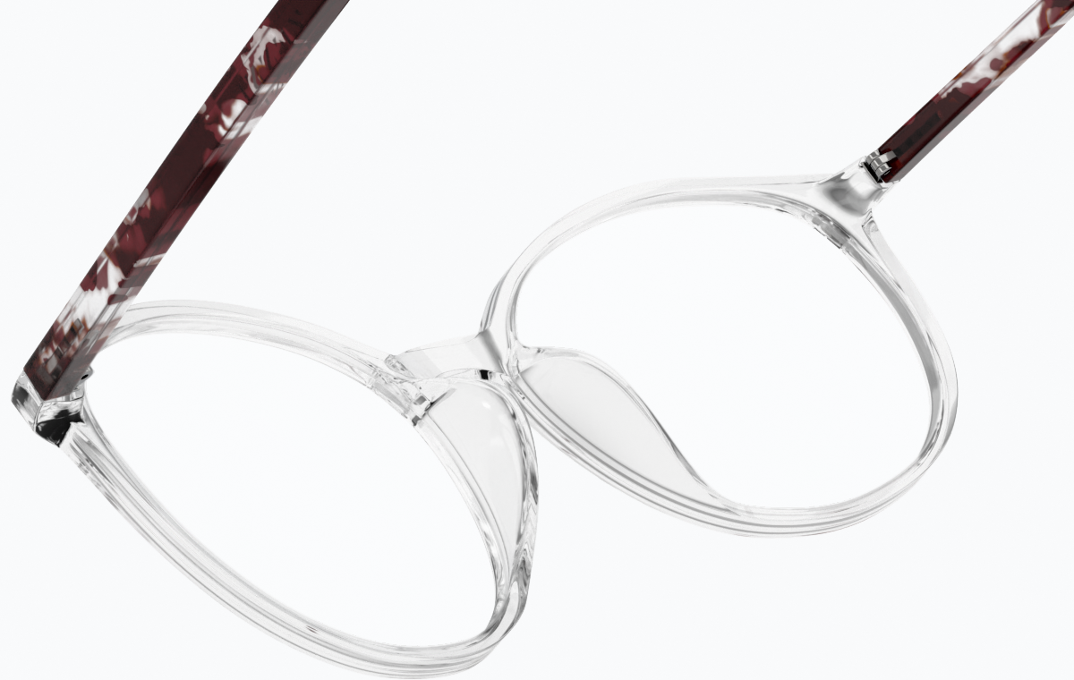 See-through view of Round Glasses 2018623 in Clear thumbnail