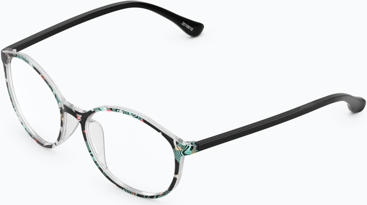 Angle view of Round Glasses 2018639 in Pattern thumbnail