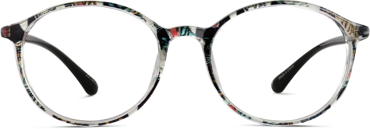 Front view of Round Glasses 2018639 in Pattern