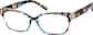 Angle view of Rectangle Glasses 2018716 in Black Floral thumbnail