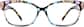 Front view of Rectangle Glasses 2018716 in Black Floral thumbnail