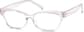 Angle view of Rectangle Glasses 2018717 in Translucent Pink thumbnail