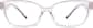 Front view of Rectangle Glasses 2018717 in Translucent Pink thumbnail