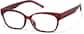 Angle view of Rectangle Glasses 2018718 in Red thumbnail