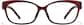 Front view of Rectangle Glasses 2018718 in Red thumbnail