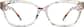 Front view of Rectangle Glasses 2018723 in Floral thumbnail