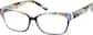 Angle view of Rectangle Glasses 2018739 in Polka dot thumbnail