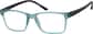 Angle view of Rectangle Glasses 2018816 in Blue thumbnail