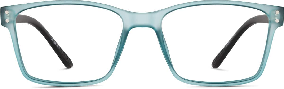 Front view of Square Glasses 2018816 in Blue