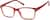 Angle view of Rectangle Glasses 2018818 in Red thumbnail