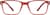 Front view of Rectangle Glasses 2018818 in Red thumbnail
