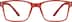 Square Glasses 2018818 in Red