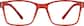 Front view of Rectangle Glasses 2018818 in Red thumbnail