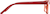 Side view of Rectangle Glasses 2018818 in Red thumbnail