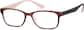 Angle view of Rectangle Glasses 2018915 in Brown thumbnail