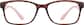 Front view of Rectangle Glasses 2018915 in Brown thumbnail