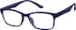 Angle view of Rectangle Glasses 2018916 in Navy thumbnail