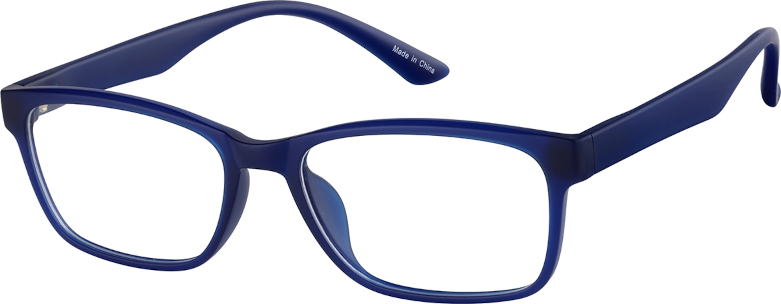 Zenni Rectangle Prescription Glasses Universal Bridge Fit Blue Plastic Full Rim Frame