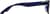 Side view of Rectangle Glasses 2018916 in Navy thumbnail