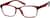 Angle view of Rectangle Glasses 2018918 in Red thumbnail