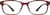 Front view of Rectangle Glasses 2018918 in Red thumbnail