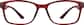 Front view of Rectangle Glasses 2018918 in Red thumbnail