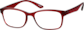 Angle view of Rectangle Glasses 2018918 in Red thumbnail