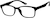 Angle view of Rectangle Glasses 2018921 in Black thumbnail